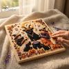 Handgefertigte Wanddekoration für Halloween, Perlen-Kunst-Set, Hexe Geist Malerei DIY Kürbis Diamant Gruseliges Bastelset für Erwachsene, Kreatives Feiertagsgeschenk für Liebhaber