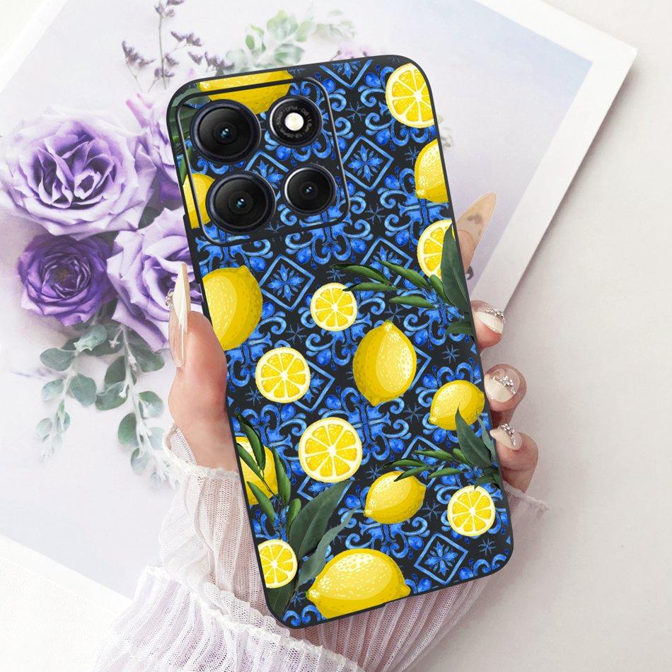 Für Motorola Moto G86 Power Niedliche Blume Schmetterling Katze Bemalte Hülle Für Moto G86 G86Power Schwarzes Silikon Weiche Handyhüllen
