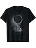 Men's Classic Rock Guitar Pattern T-shirt Slim Fit Material Round Neck Short Sleeve Retro Black with White Guitar Design