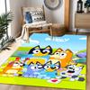 Tappeti Antiscivolo a Tema Bluey's Bus Adventure - Arredamento per la Casa in Poliestere, Adatti per Camere da Letto, Soggiorni, Ingressi, Studi e Decorazioni