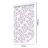 Wallpaper Flowers White, Light Gray and Lavender for Living Room and Bedroom 50x1000