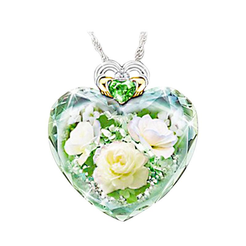 Yunjin wish creative flower butterfly bird necklace crystal necklace series