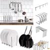 1/2pcs lids Rest Stand Pot Lid Holder Retractable Pot Cover Pans Rack Kitchen Drain Shelf Organizer Holder utensils Accessories