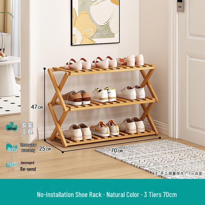 Compact Foldable Shoe Rack: Multi-Layer, No-Install, Space-Saving Storage for Indoor Entrances.