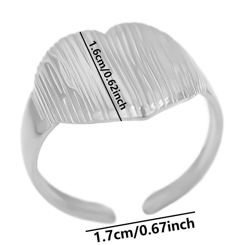 Echtvergoldeter Offener Verstellbarer Ring Echter Stein Edelstahlringe Für Damen Herren Zubehör Geometrischer Schmuck Ringe Geschenk