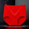 Women High Waist Cotton Underwear Tummy Control Solid Color Stretch Breathable Ladies Full Coverage Brief Panties Underpants