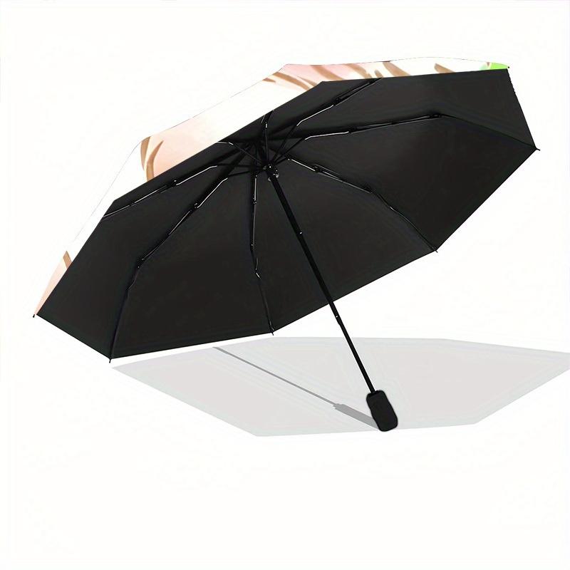 1pc Kawaii Cat Automatic Open/close Folding Umbrella, Compact Portable Travel Umbrella, Perfect Birthday/Christmas, Cute Umbrella, Durable C