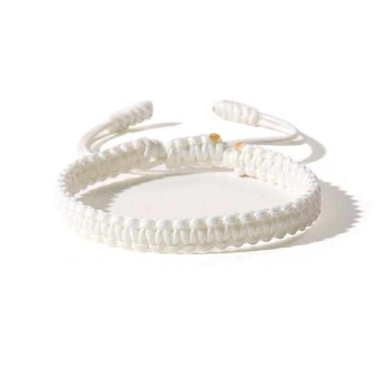 Unisex Håndtau Justerbart Håndlaget Flettet Ensfarget Tykt Bruddsikkert Lett Stablebart Armbånd Symbolske Farger
