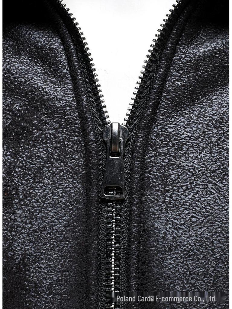 2026 Herren Freizeit Winter Pelzgefütterte Lederjacke mit Plus-Samt und Rechnungsoption
