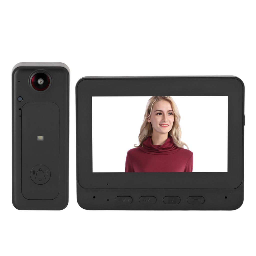 Chytrý bezdrátový videozvonek 4,3palcový displej 170 stupňů širokoúhlý 2cestné interkomové automatické nahrávání