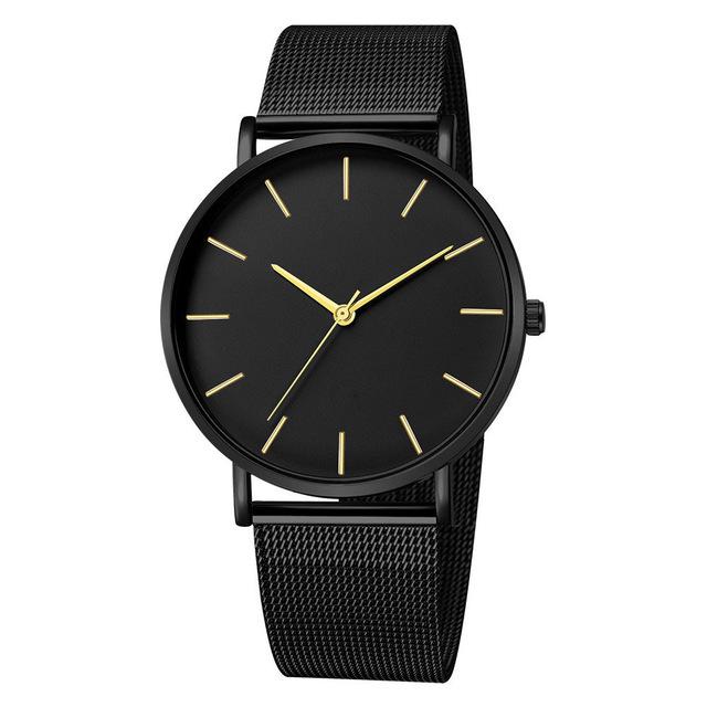 Geneva Ultra-Thin Men's Minimalist Mesh Band Watch