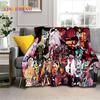 3D H-Helluva Boss Blitzo H-Hazbin Hotel Cartoon Blanket,Soft Throw Blanket for Home Bedroom Bed Sofa Picnic Office Cover Blanket