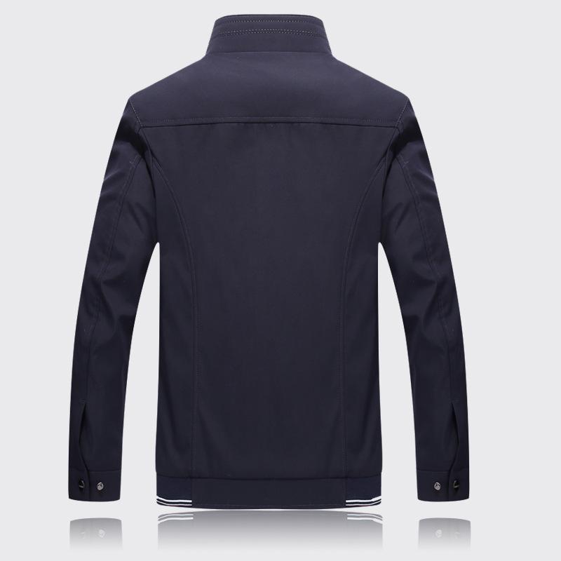 Men's Jacket Standing Collar Casual Large Solid Top Coat Men's