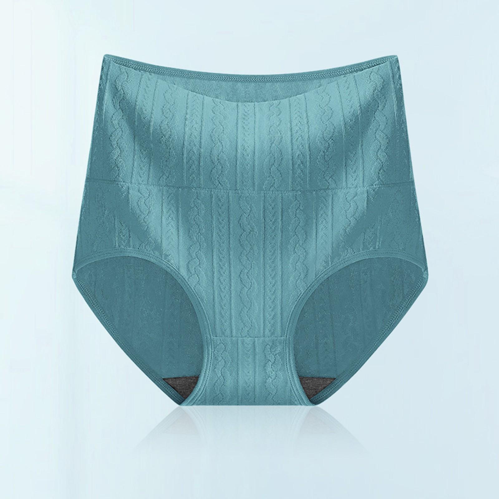 

Женское сексуальное нижнее белье, однотонные бесшовные компрессионные и формирующие трусы со средней высокой талией XL циан
