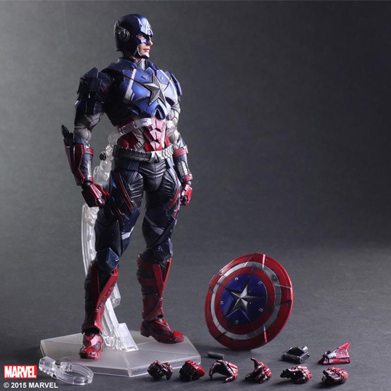

The New Comics The Avengers Playarts Changed From Pa To Captain America S Movable Toy Character Model Ornaments Gifts