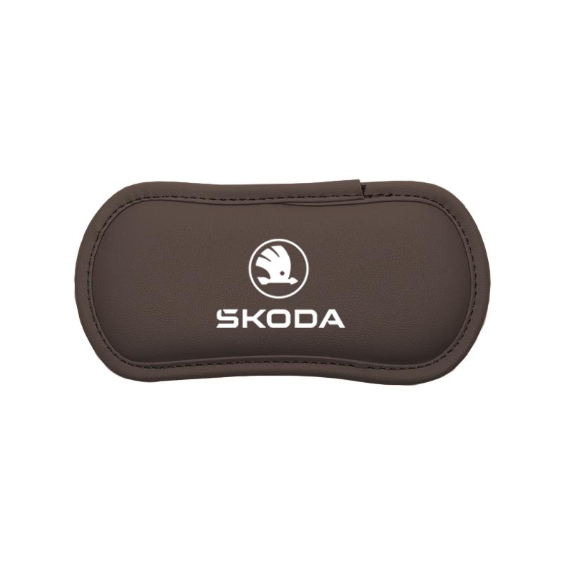 BTSN5 Podložka na opěrku ruky nohy kolena do interiéru auta Kožená měkká výplň Pro Skoda Kylaq Elroq Kodiaq Octavia Enyaq Kamiq Scala Rapid Superb Karoq