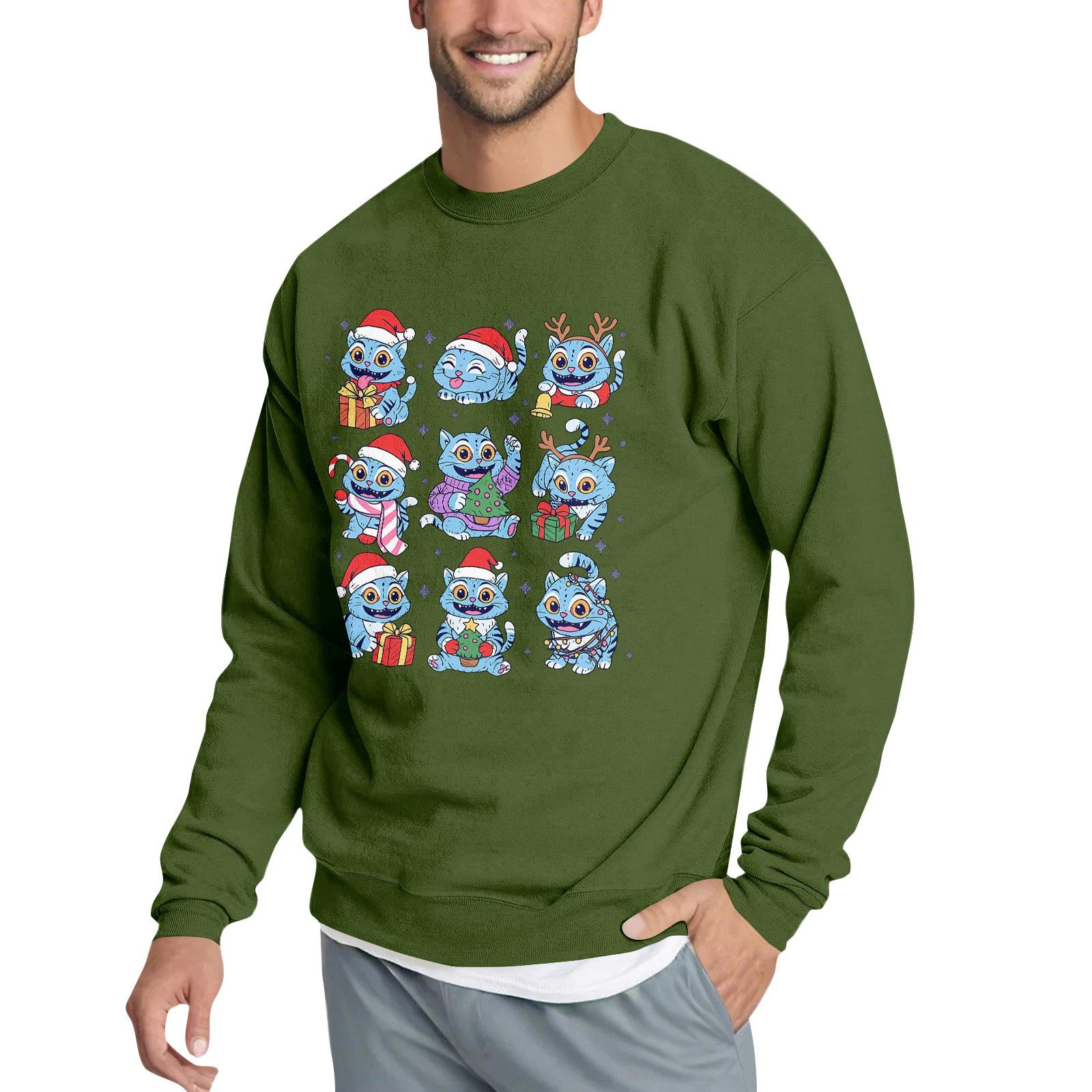 

Men s Casual Sweatshirt With Fun Film-Themed Print M