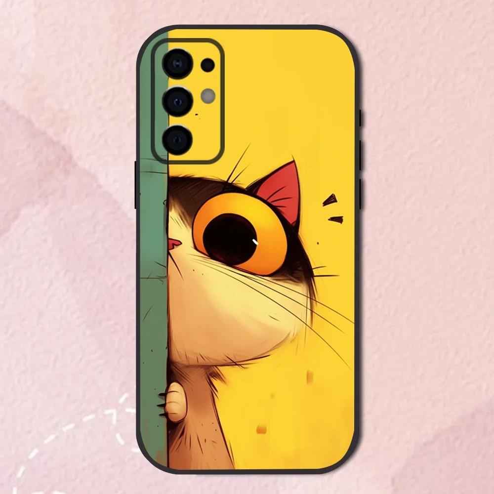 

Cat Cute Funny Pet Phone Case For Samsung S24,S21,S22,S23,S30,Ultra,S20,Plus,Fe,Lite,Note,10,9,5G Black Soft Shell Samsung S24