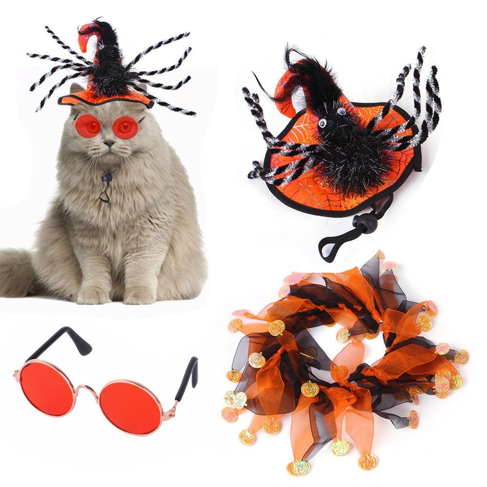 

Funny Cute Cartoon Dress Up Cosplay Demon Pumpkin Glasses Pet Transformation Costume