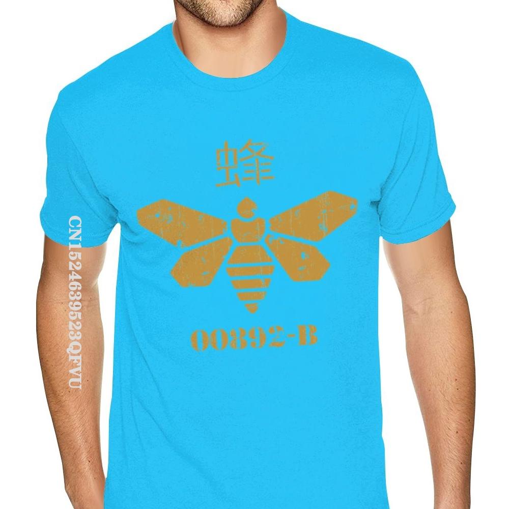 Printing Methylamine Bee Breaking Bad Tee Shirts Mens Gothic Style Anime Tshirt Pure Cotton Black HipHop Print T-Shirt