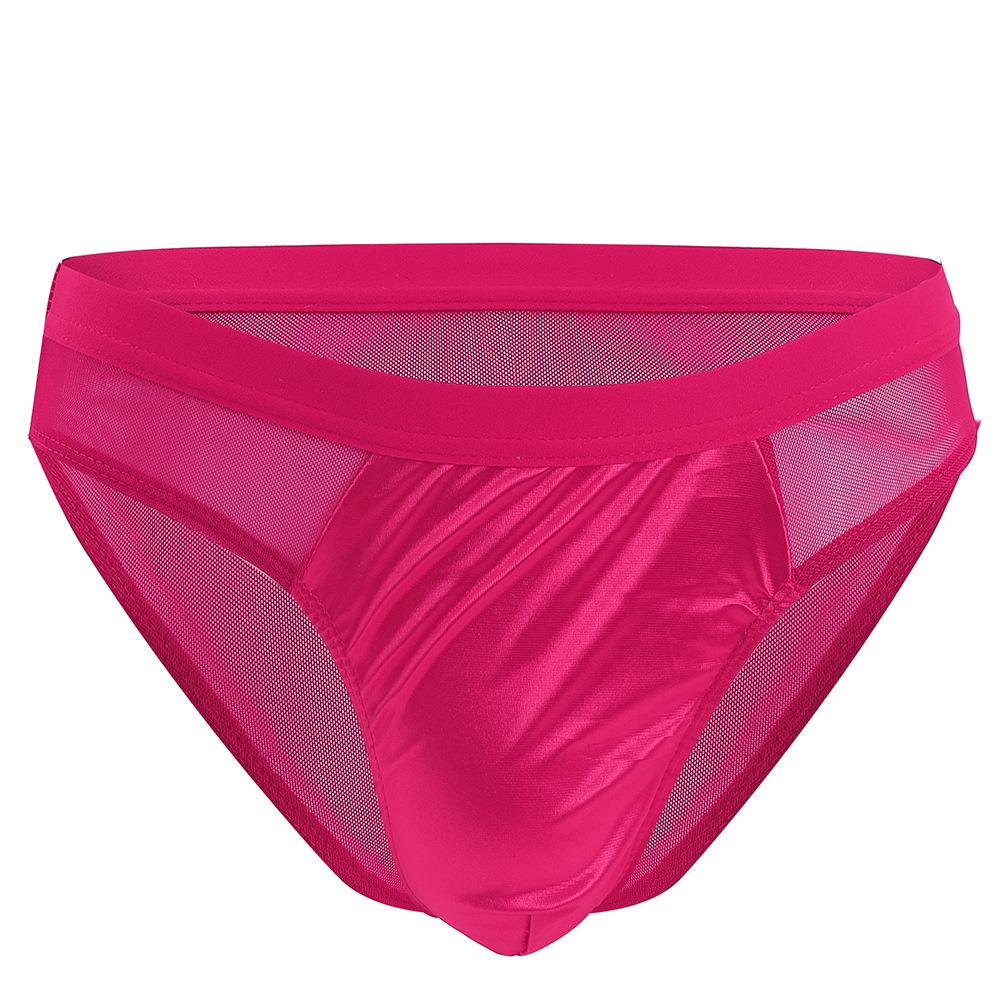 Men Sexy Briefs Ultra-Thin See-Through Underwear Low Waist Pouch Underpants Transparent Mesh Panties Breathable Sissy Lingerie
