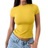 Women's Fashion Casual Slim Fit Raglan Short Sleeve Bottoming Shirt Outerwear Top