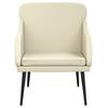 Cream Armchair 63 x 76 x 80 cm Artificial Leather