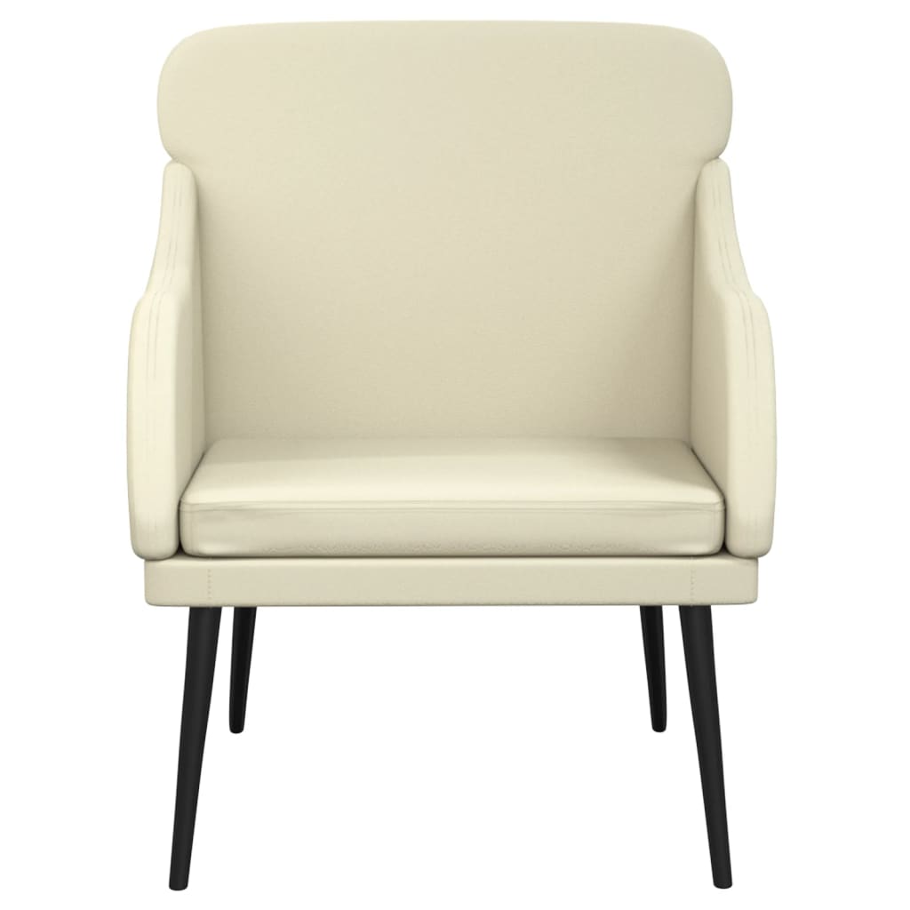 Cream Armchair 63 x 76 x 80 cm Artificial Leather