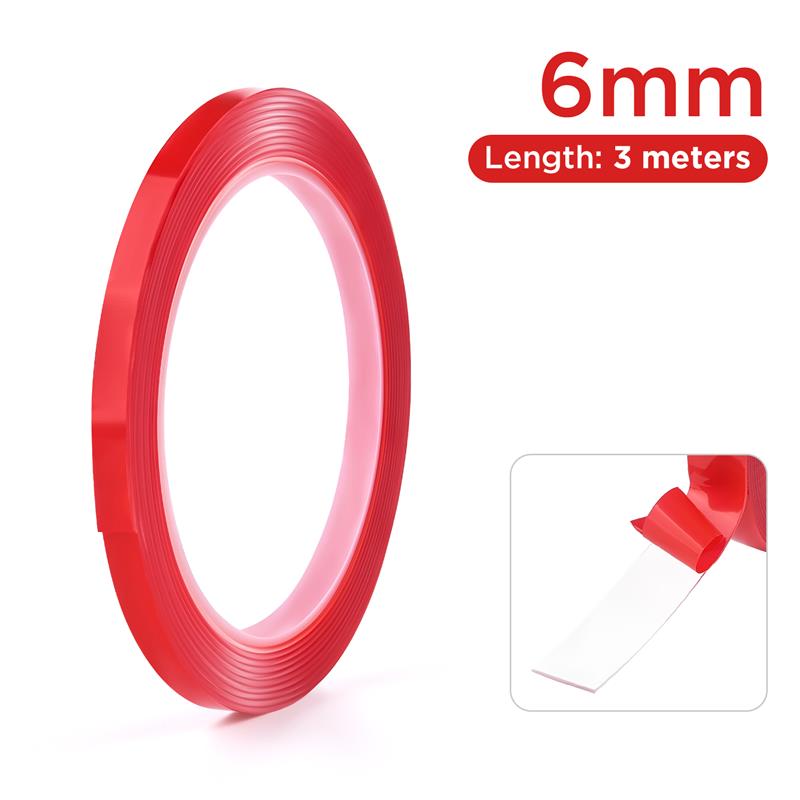 3Meters Transparent Gray Acrylic Double Sided Tape Heavy Duty Nano Tapes Traceless Washable Adhesive Sticker Clear Sticky