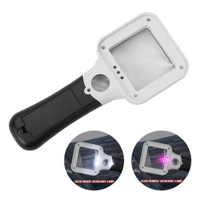 With LED Lights Handheld Reading Magnifier UV Lamp Repair Soldering Illuminated Magnifying Glass Multi-purpose Insect Inspection