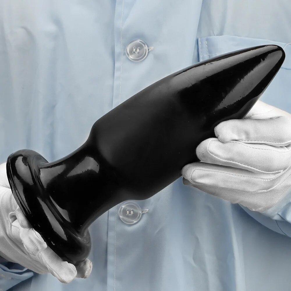 Extra velký černý anální kolík s přísavkou Fisting Masturbator Dildo Gay Sex Toy Big Dick