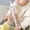 700ml Milk Plastic Cup with Lid Straw Leakproof Water Straw Bottles Fall Prevention Dustproof Large Capacity Water Bottle