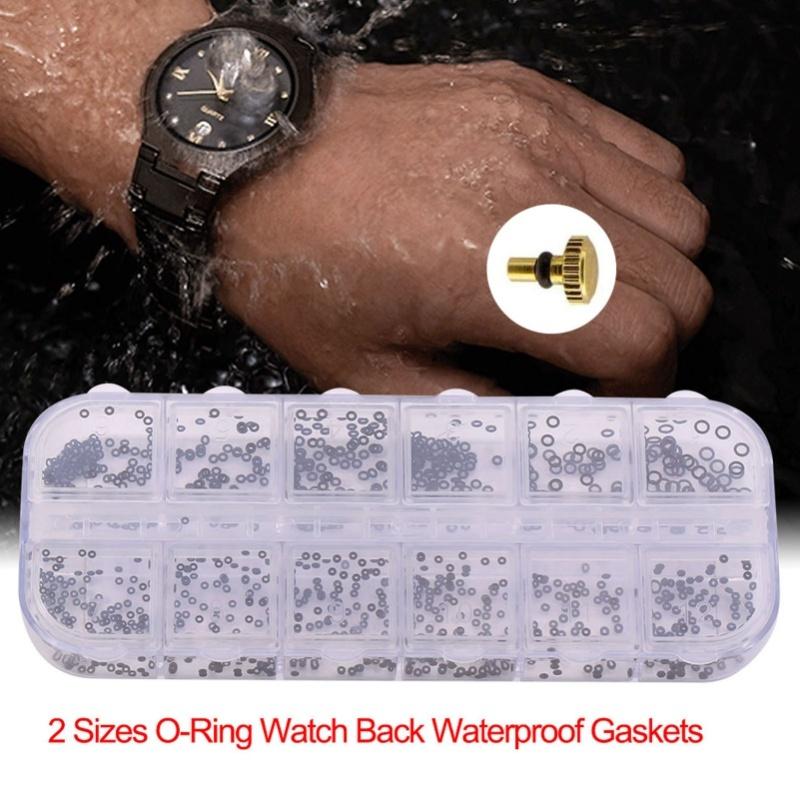 1.4-2.8mm 12 Sizes Rubber Rings Watches Gaskets Tiny Crown O Ring Box Set For Waterproof Seal