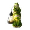 JYL TS/006,Solar Stacking Frog Sculpture Decor for Outdoor Garden Lawn and Patio Resin Ornament