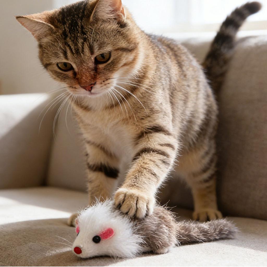 Self  Soothing And Entertaining Plush Mouse Toy For Amusing Cats(3PC)