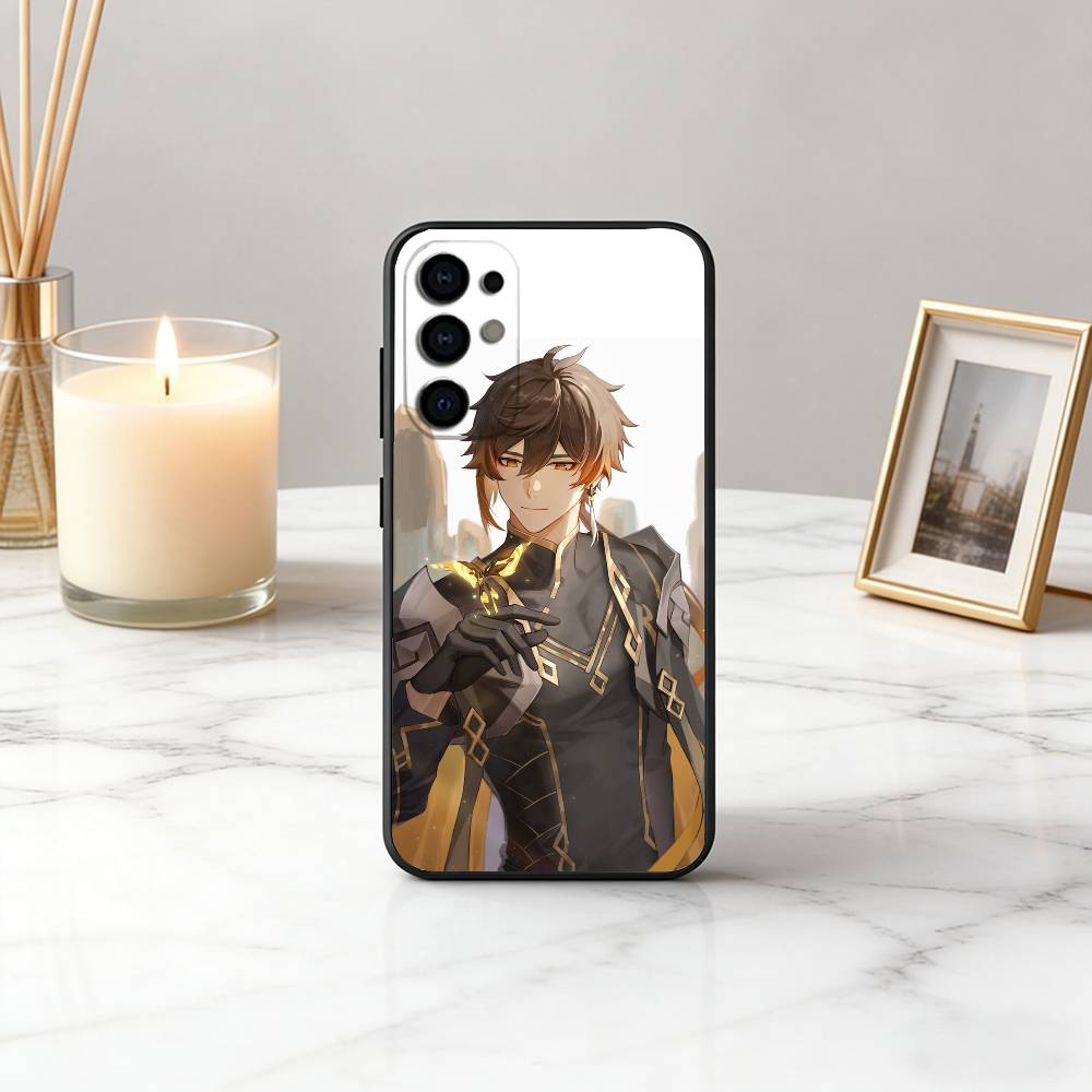 G-Genshin  Z-Zhongli-GIZ I-Impact Phone Case For Samsung S25,S24,S21,S22,S23,S30,Ultra,S20,Plus,Fe,Soft Silicone Black Cover