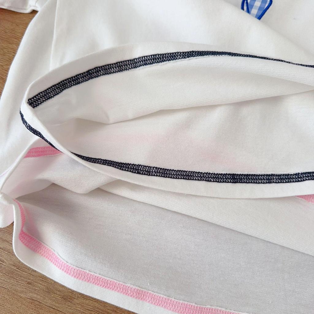 Girls' Summer Short Sleeve Pullover - New Style Round Neck T-shirt for Kids
