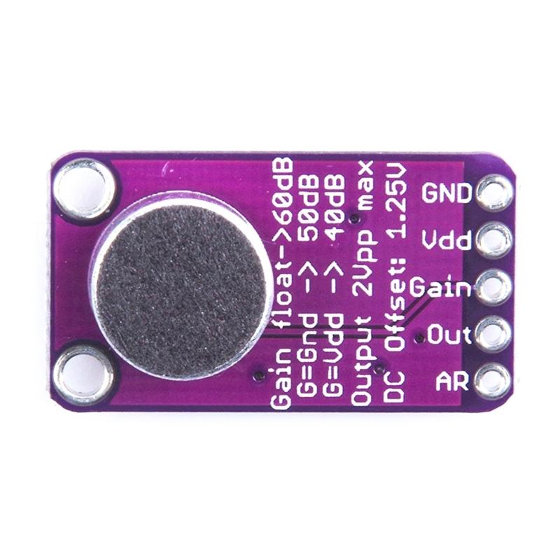 Geräuscharmes MAX9814 Mikrofonvorverstärkermodul 40dB 50dB 60dB Einstellbar Für Entwicklungsplatinen ESP826