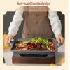 ZISIZ Commercial Rectangular Grilled Fish Stove Wooden Base