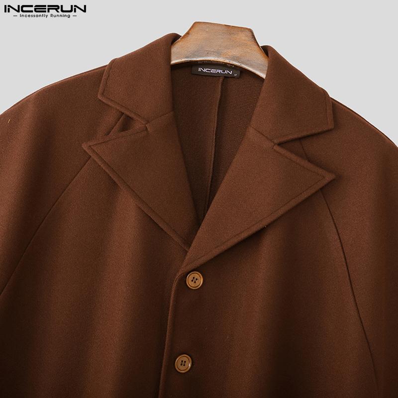 INCERUN Men Casual Baggy Irregular Splits Cloak Long Cape Coats Windbreaker