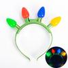 Niedliches Weihnachts-LED-Stirnband mit Licht Leuchtende Glühbirne Haarreif Neuheit Party Kopfschmuck Kopfbedeckung Party