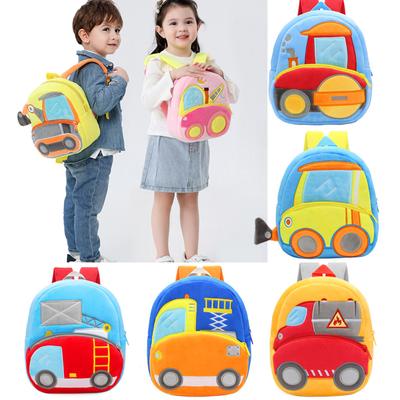 Cute Engineering Car Series Mochila de Pelúcia Desenho Animado Jardim de Infância Crianças Mochila Infantil Mochilas Escolares Menino Meninas Passeio Lazer Bolsa