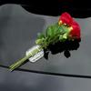 Car Flowers Weather Resistant 3D Romantic Alphabet Letter Sticker Car Flower Bouquet Sticker For Glass Window Automotive Vehicle