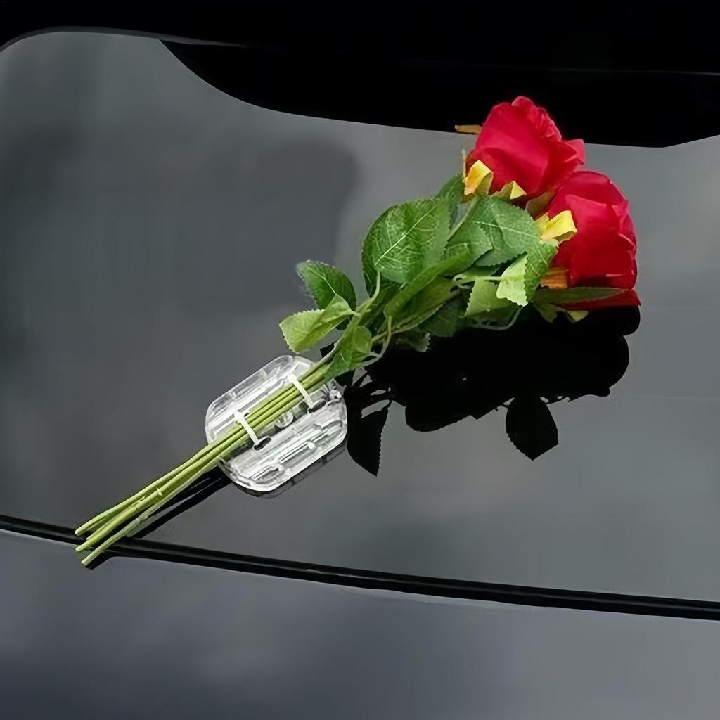 Car Flowers Weather Resistant 3D Romantic Alphabet Letter Sticker Car Flower Bouquet Sticker For Glass Window Automotive Vehicle