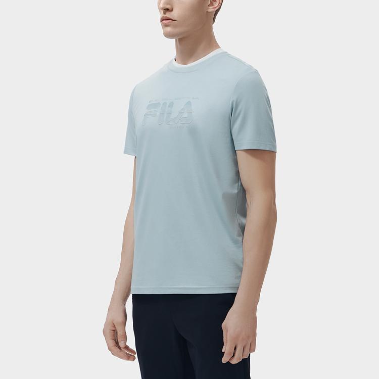 New FILA T Shirt Men's Light Sky Blue F11M317101F-LB