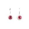 Pink Tourmaline Gemstone 925 Sterling Silver Jewelry Handcrafted Earrings 0.93" EE-177-15