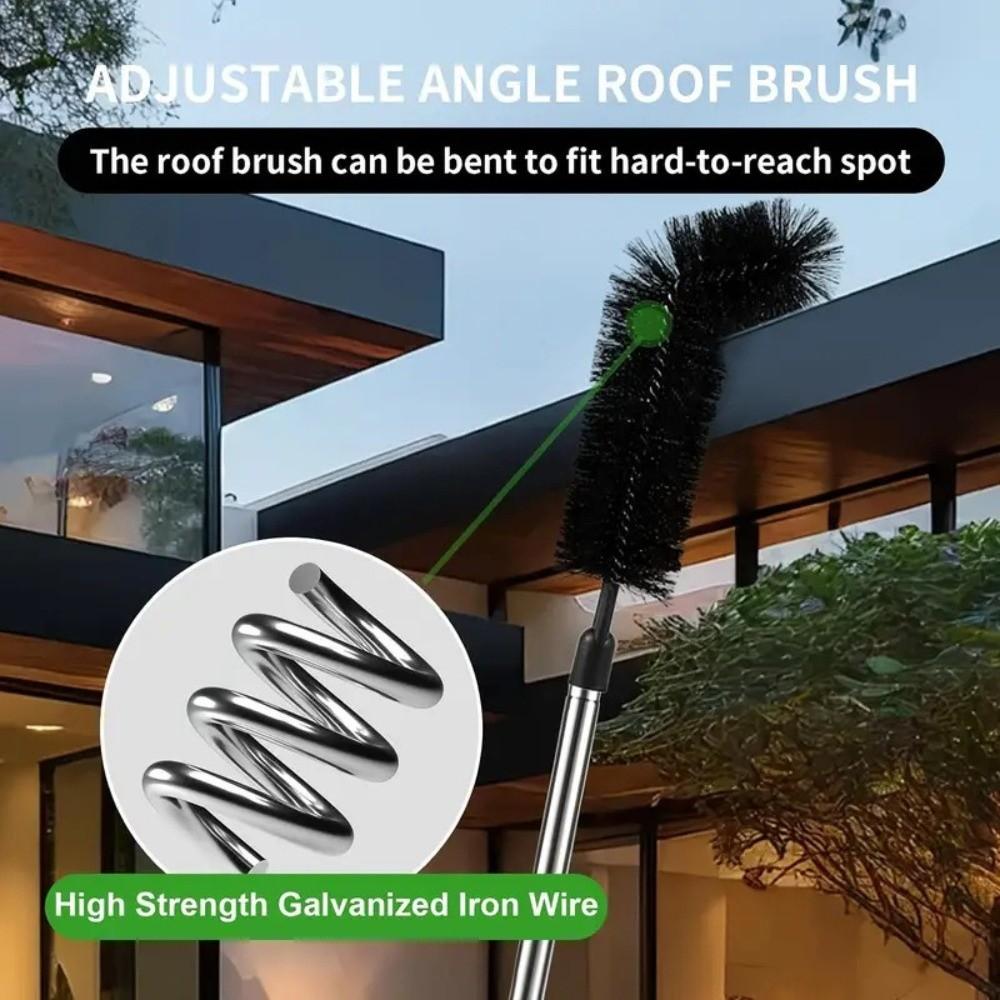 Bendable Head Roof Gutter Cleaner Extendable Balcony Gutter Brush  Roof Maintenance