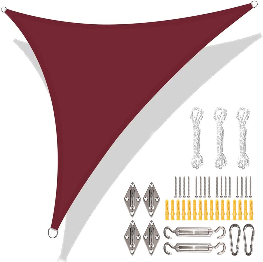 5x5x5/3x3x3M/2x2x2M Waterproof Triangle Sun Shade Sail Canopy For Outdoor Garden Patio Backyard Camping Tents Pool Shade Cloth