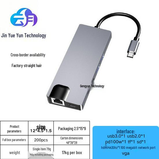 USB-C Hub 4-in-1 Dual HDMI Adapter for MacBook