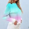 Women's Daily Casual Long-sleeved Printed O-neck Top
